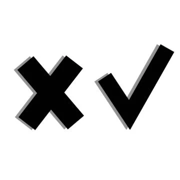 Check mark icons set. Checklist symbols. Approval check flat style - stock Stock Illustration