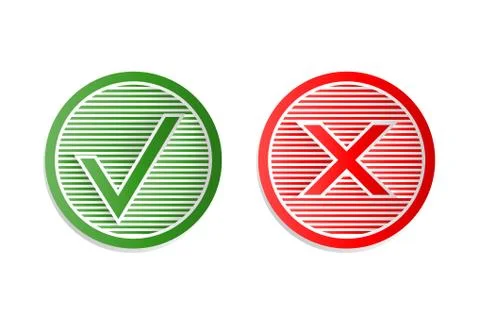 Check Mark Icons. Vector Illustration Stock Illustration