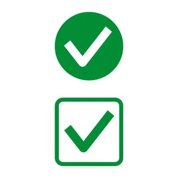 Check mark icons on white background. Stock Illustration