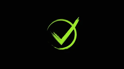 Check mark icons. Yes or no motion Видео 145278526