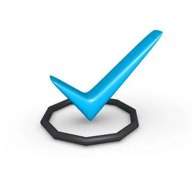 Check mark inside circle Stock Illustration