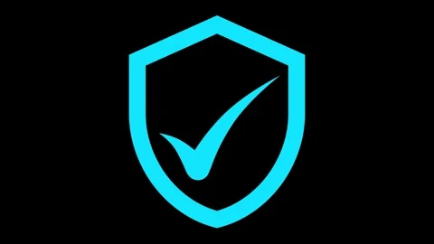 Check mark inside a shield animation, sy... | Stock Video | Pond5
