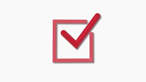 Check mark inside a square box simple approval icon animation Stock Footage 336884737