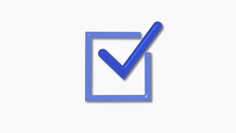 Check mark inside a square box simple approval icon animation Stock Footage 336884738