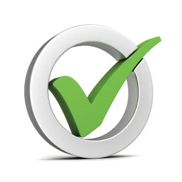 Check mark isolated 3d illustration Stockillustratie