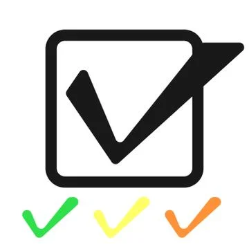 Check Mark Isolated Icon. Checklist button icon. Check mark, tick vector icon Stock Illustration