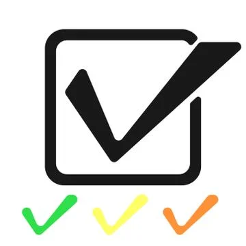 Check Mark Isolated Icon. Checklist button icon. Check mark, tick vector icon Stock Illustration