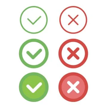 Check mark line icons set. Vector illustration 库存插图