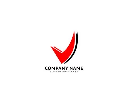 Check mark logo vector or icon Stock Illustration