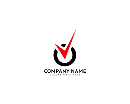 Check mark logo vector or icon Stock Illustration