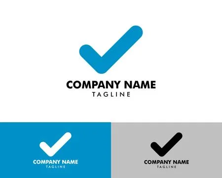 Check mark logo vector or icon Stock Illustration