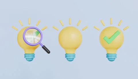 Check mark with magnifying glass indicating verification, Concept and solution Stock Illustration