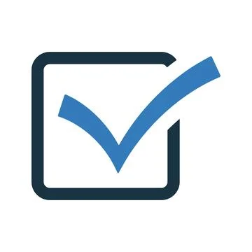 Check mark, mark, notch icon. Glyph style vector EPS. Stock Illustration