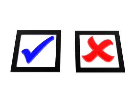 Check mark ok fail Stockillustratie