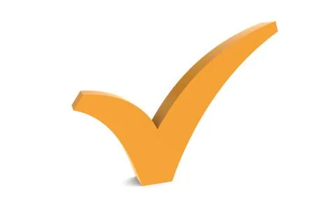 Check Mark. Orange Stock Illustration