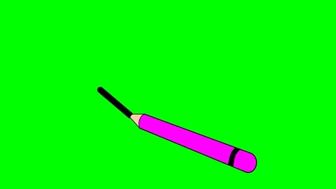 Check mark with pencil animation on green screen Video stock 292638005