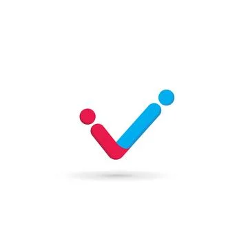Check mark people icon vector illustration concept design Stock Illustration