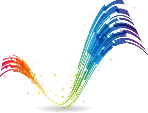 Check mark rainbow Stock Illustration
