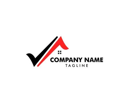 Check Mark Real Estate Logo Template Ilustração Stock