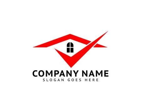 Check Mark Real Estate Logo Template Ilustração Stock