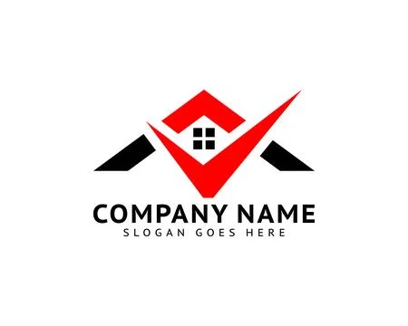 Check Mark Real Estate Logo Template Stock Illustration