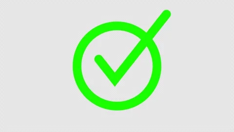 Check-mark-in-round-border Stock Footage 327698225