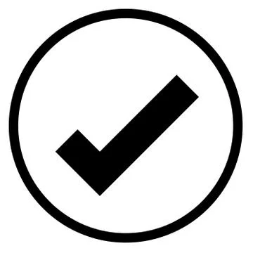 Check mark rounded icon - vector iconic design Stock Illustration