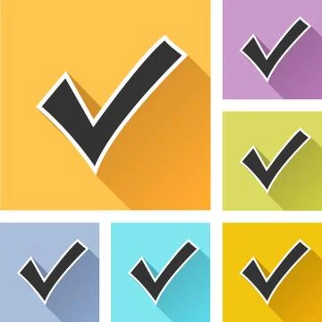 Check mark set icons Stock Illustration