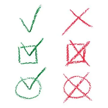 Check mark set Stock Illustration