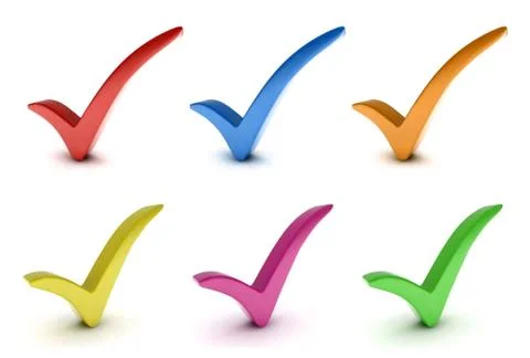 Check mark set. Vector icon illustration Stock Illustration