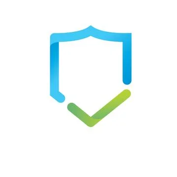 Check mark shield vector icon element concept design template Stock Illustration