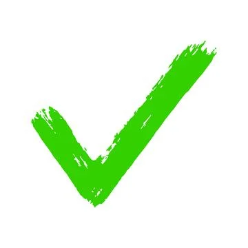 Check mark sign with brush texture. Stock Illustration