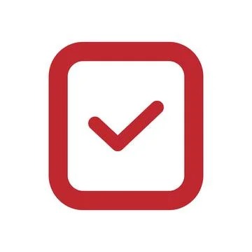 Check mark sign icon. Checkbox button. Flat design style eps 10. Stock Illustration
