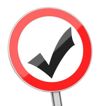 The check mark sign Stock Illustration