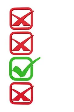Check mark sign on white background. Isolated 3D illustration 스톡 일러스트