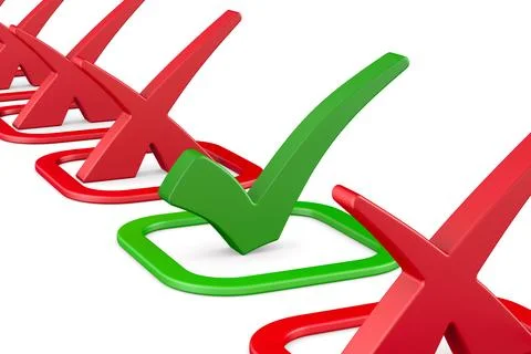 Check mark sign on white background. Isolated 3D illustration イラスト素材