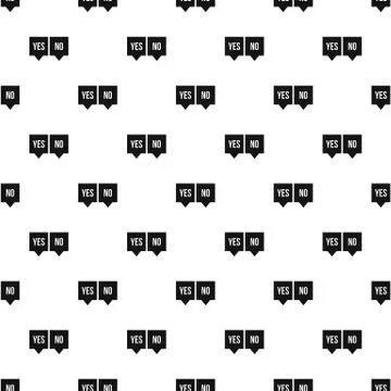 Check mark in speech bubbles pattern, simple style Illustrazione stock