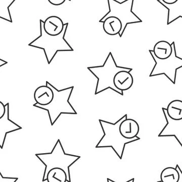 Check mark with star icon in flat style. Add to favorite vector illustration  Stockillustratie