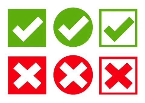 Check mark stickers Stock Illustration