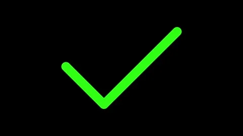 Check Mark Symbol Animation Of Check Mark Icon Black Green Stock-Footage 303388028