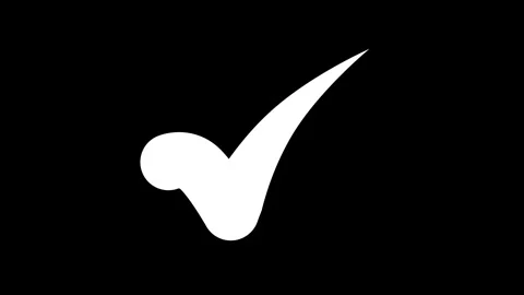 Check mark symbol animation, representing approval or completion animated Stock Footage 307125045