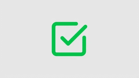 Check Mark Symbol, Approved Tick Animation, Success Transparent 4K Stock Footage 296982761