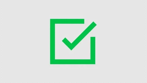 Check Mark Symbol, Approved Tick Animation, Success Transparent 4K Stock Footage 296983105