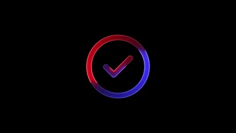 Check mark symbol. approved tick mark icon, success, correct concept. Stock Footage 305166392