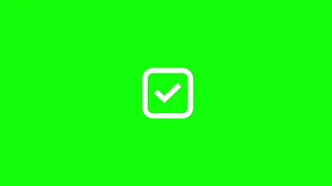 Check mark symbol. approved tick mark animation (Chroma key) Stock Footage 308428940