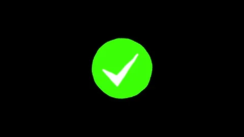 Check mark symbol. approved tick mark icon, success, correct concept. Stock Footage 309845584