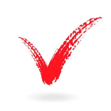 A check mark symbol in color, vector illustration. Stock Illustration
