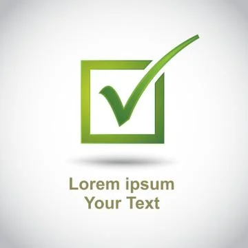 Check mark symbol design vector Stock Illustration