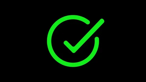 Check mark symbols in circle frame, success and accepted concept, 4k video with 動画素材 305326212