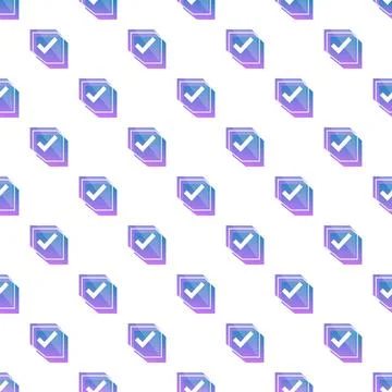 Check mark symbols seamless pattern for approval concept 库存插图